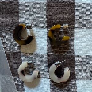 Machete Muse Hoops - Tortoise Shell Hoop Earrings